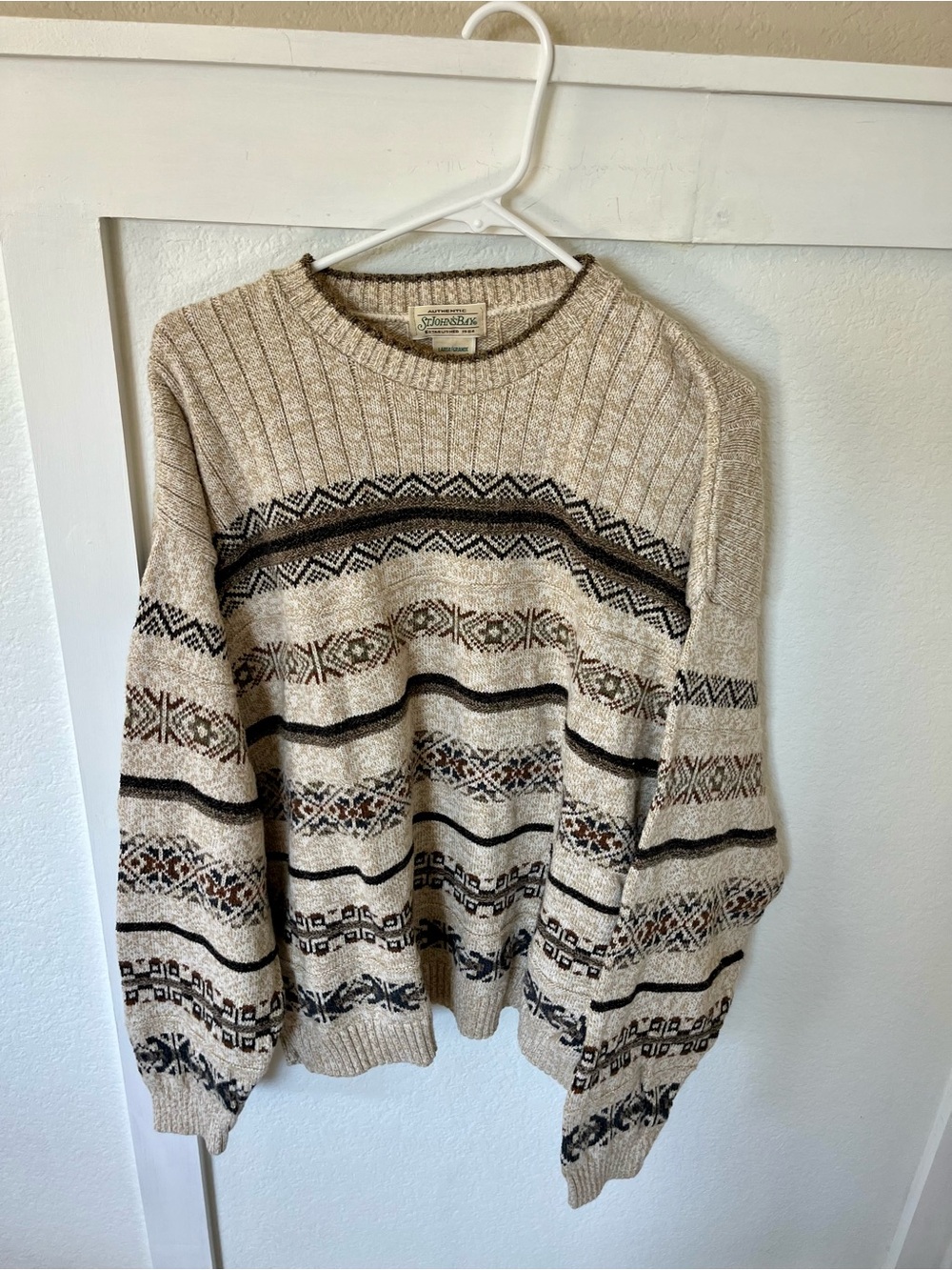 Vintage St John Bay Men’s Large Cotton Crewneck Sweater.
